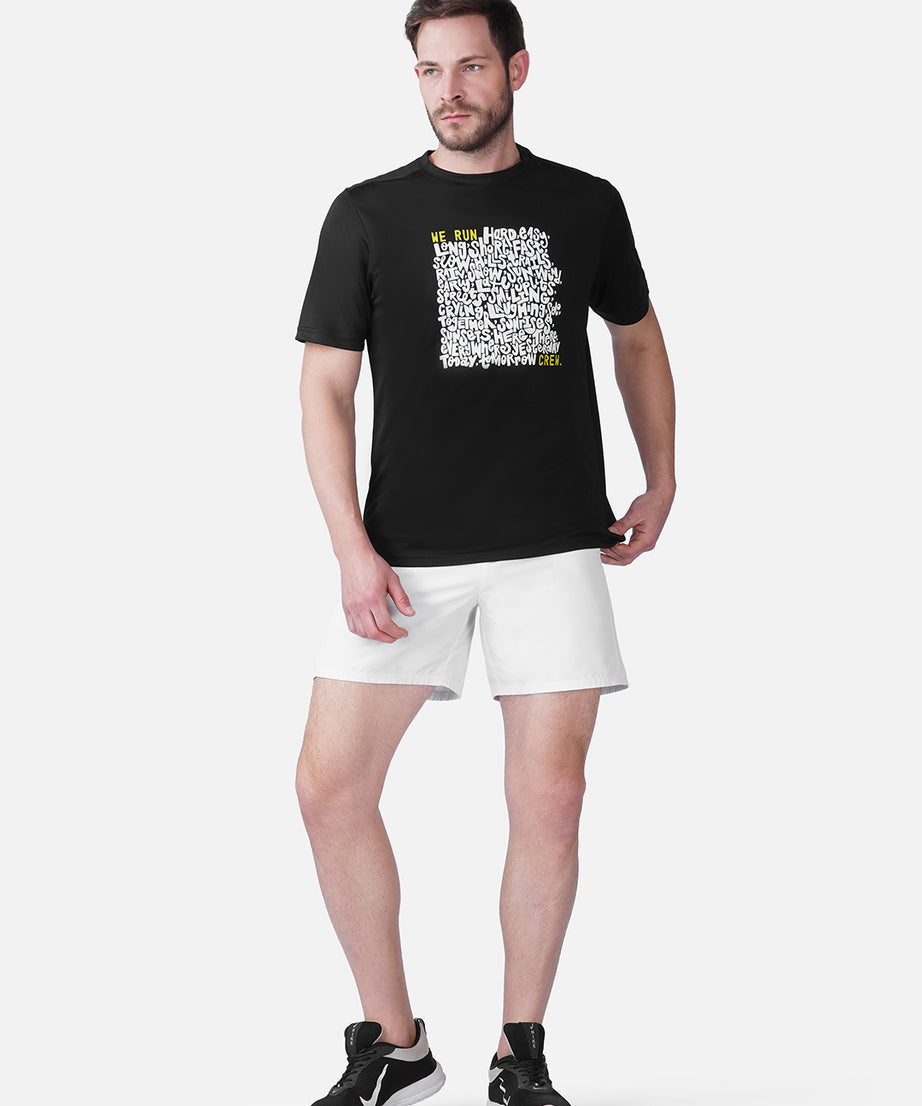 Running Black T-Shirt Slim Fit Men RWM2056