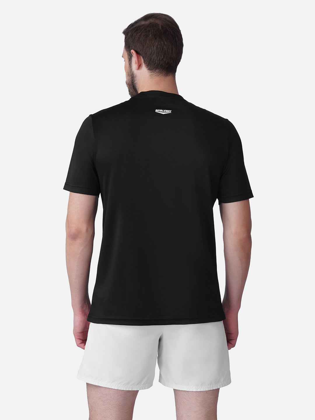 Gym Black Printed T-Shirt Slim Fit Men RWM2052