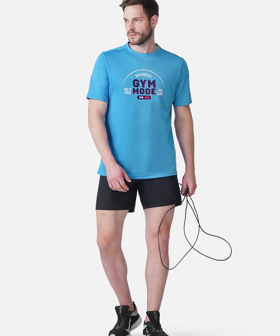 Gym T Blue T-Shirt Slim Fit Men RWM2055