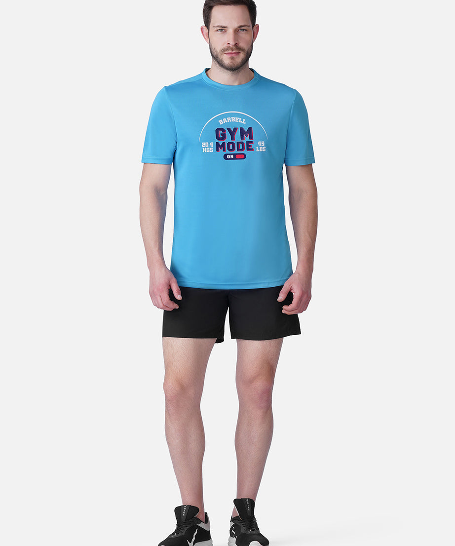 Gym T Blue T-Shirt Slim Fit Men RWM2055