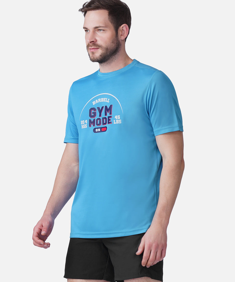 Gym T Blue T-Shirt Slim Fit Men RWM2055