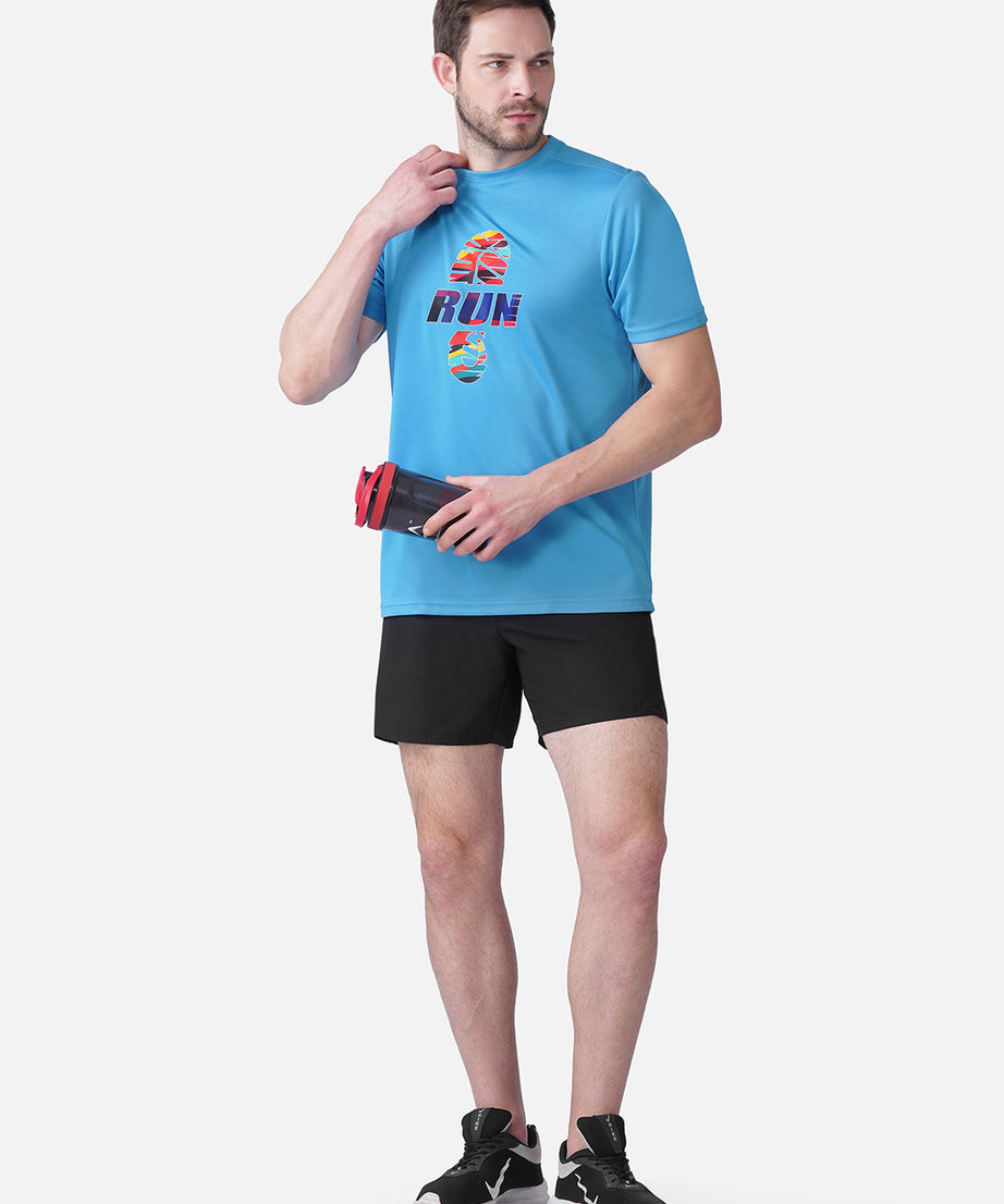 Running T Blue T-Shirt Slim Fit Men RWM2059