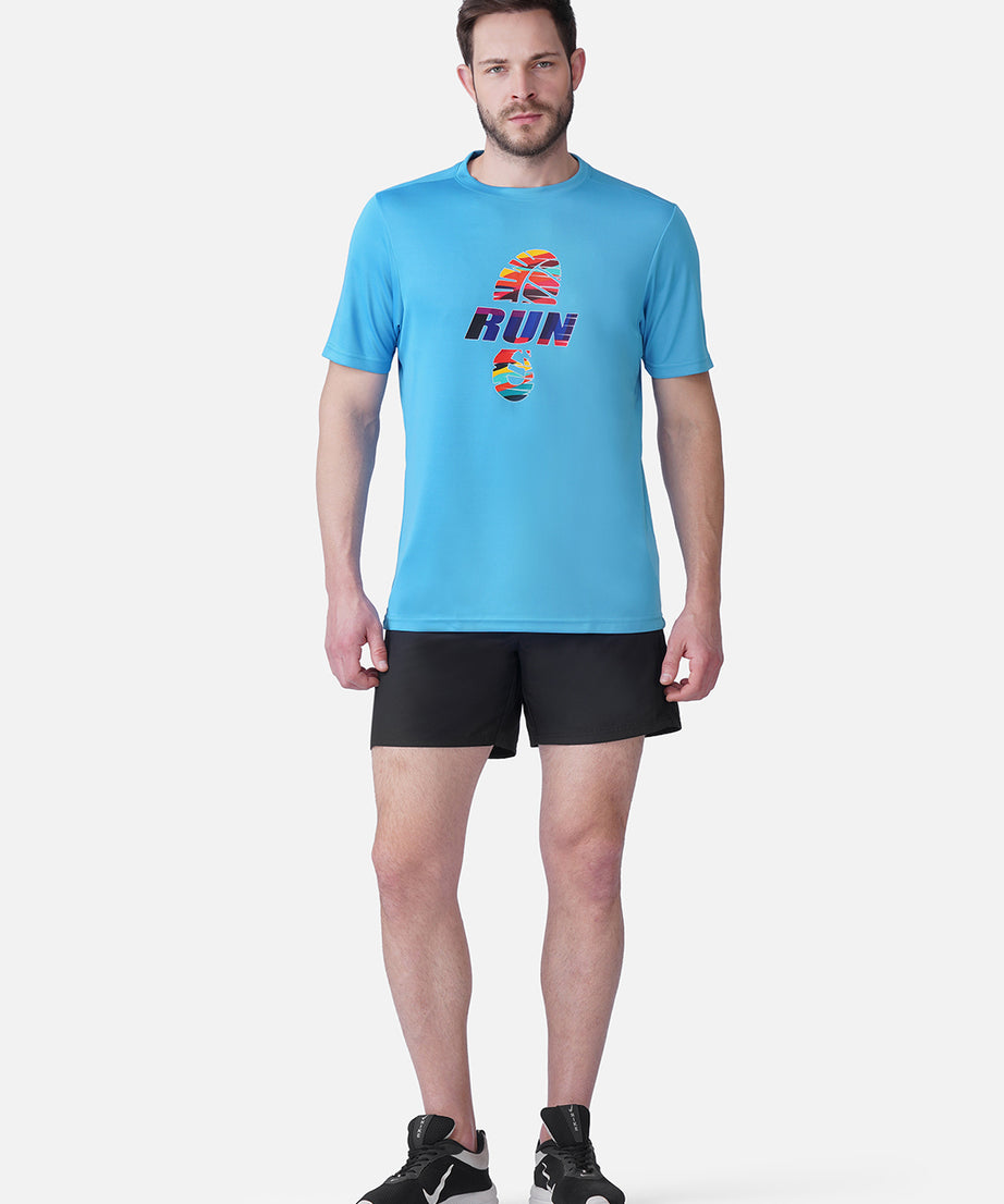 Running T Blue T-Shirt Slim Fit Men RWM2059