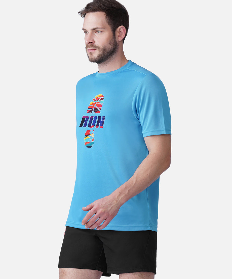 Running T Blue T-Shirt Slim Fit Men RWM2059