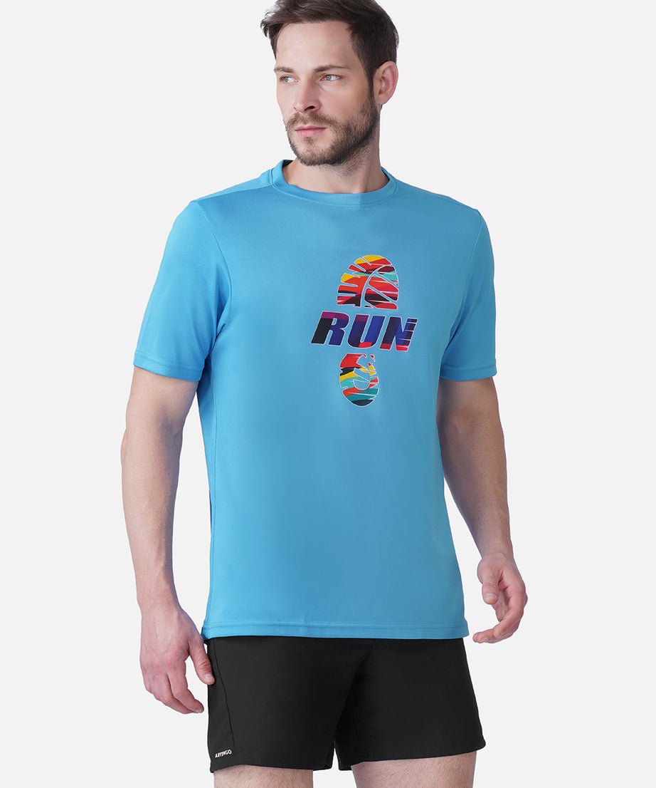 Running T Blue T-Shirt Slim Fit Men RWM2059