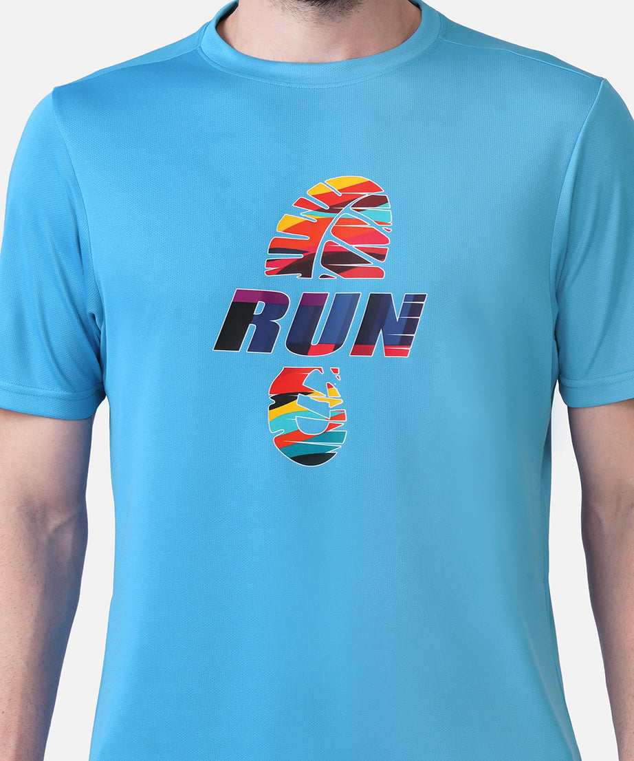 Running T Blue T-Shirt Slim Fit Men RWM2059