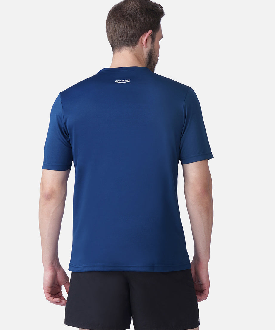 Running Airforce Blue T-Shirt Slim Fit Men RWM2057