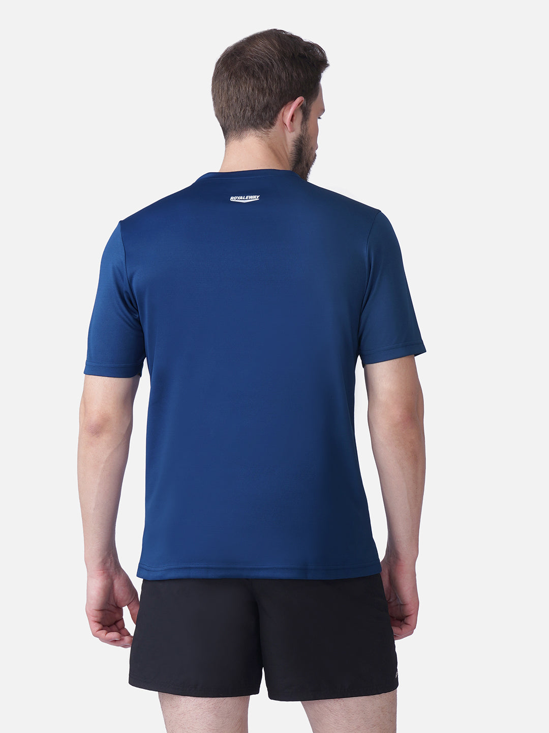Running Airforce Blue T-Shirt Slim Fit Men RWM2057