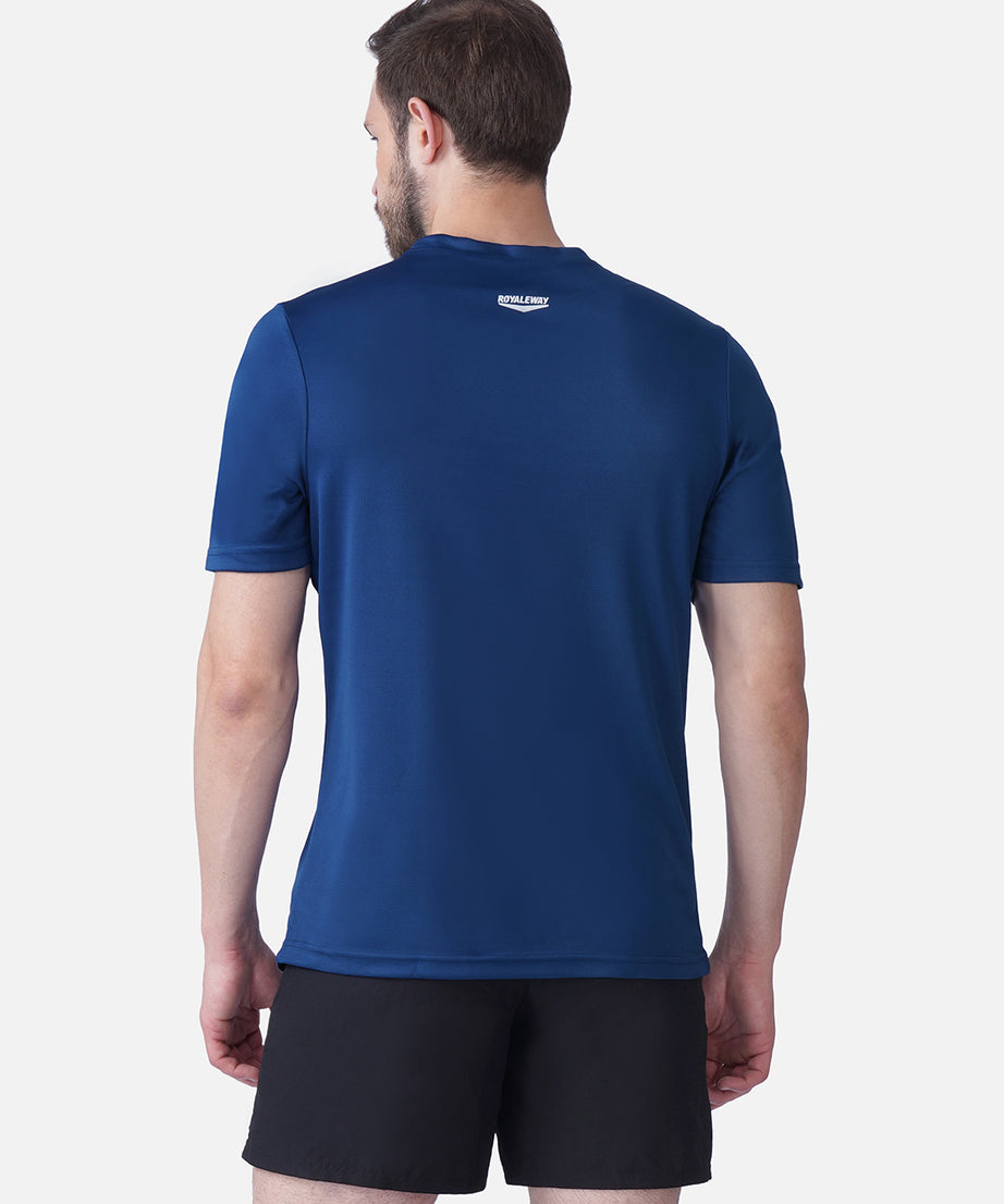 Gym Airforce Blue T-Shirt Slim Fit Men RWM2053