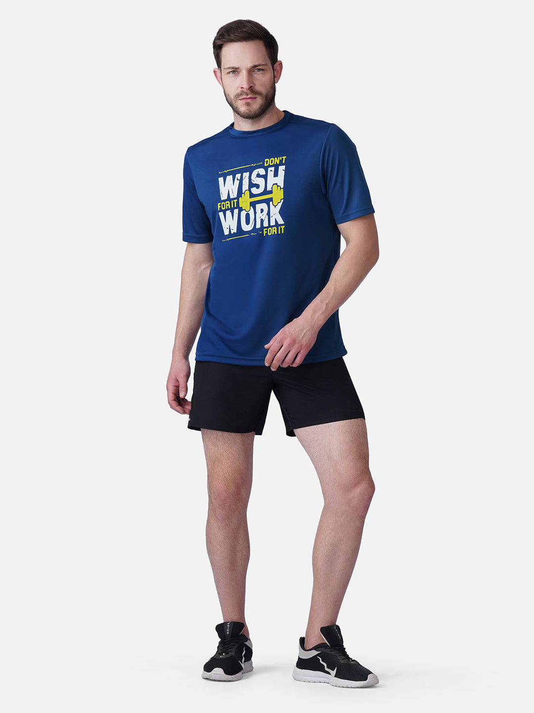 Gym Airforce Blue T-Shirt Slim Fit Men RWM2053