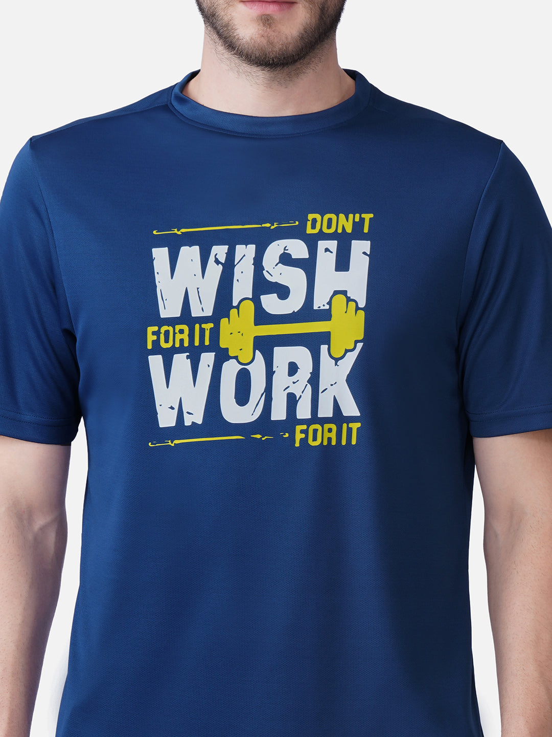 Gym Airforce Blue T-Shirt Slim Fit Men RWM2053