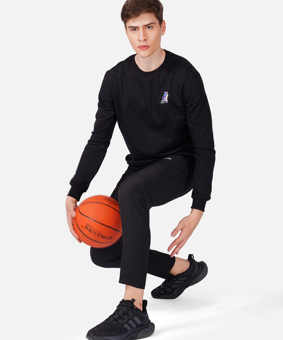 Fleece Horse Black Sweatshirt RWM9013