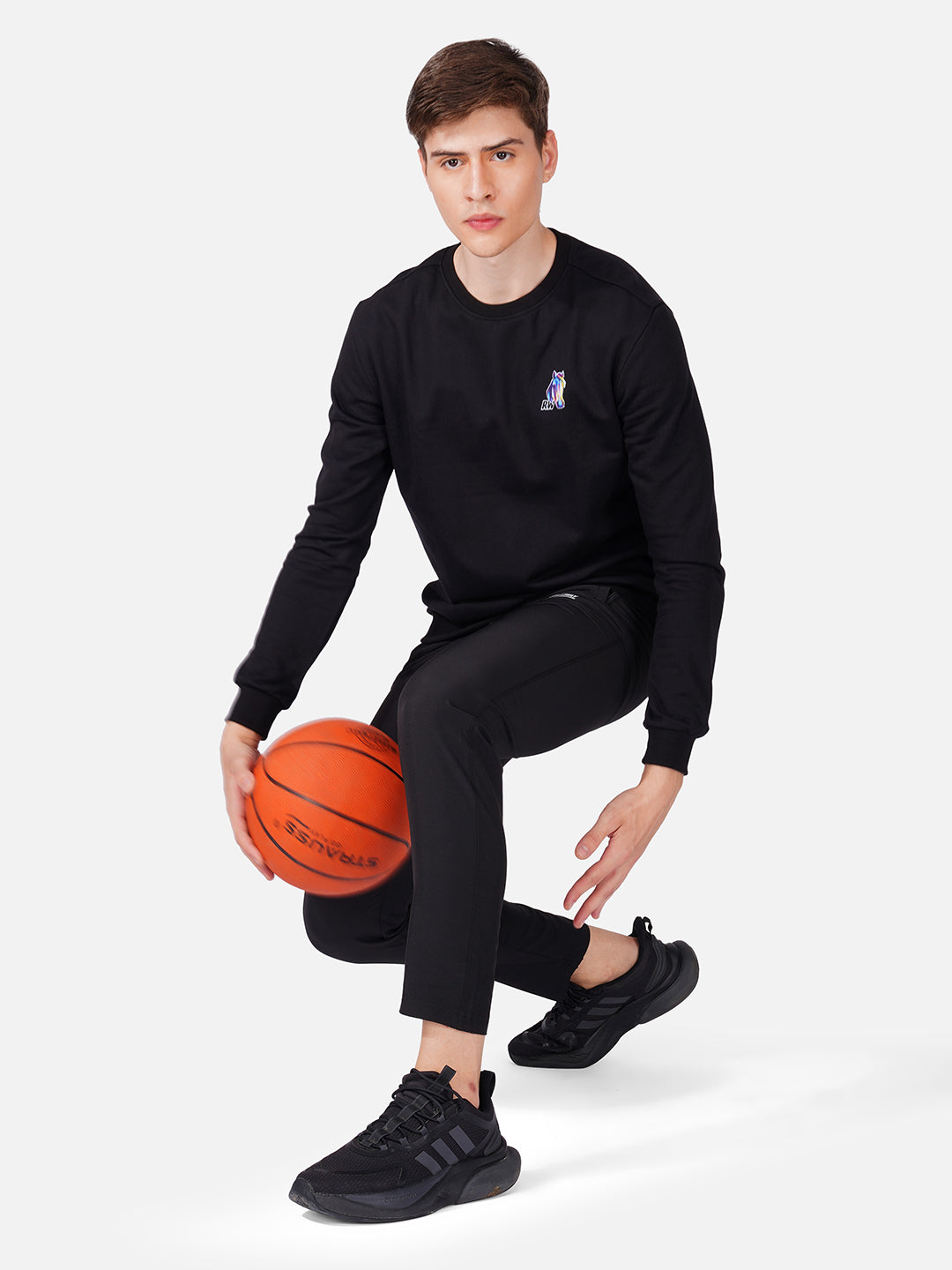 Fleece Horse Black Sweatshirt RWM9013