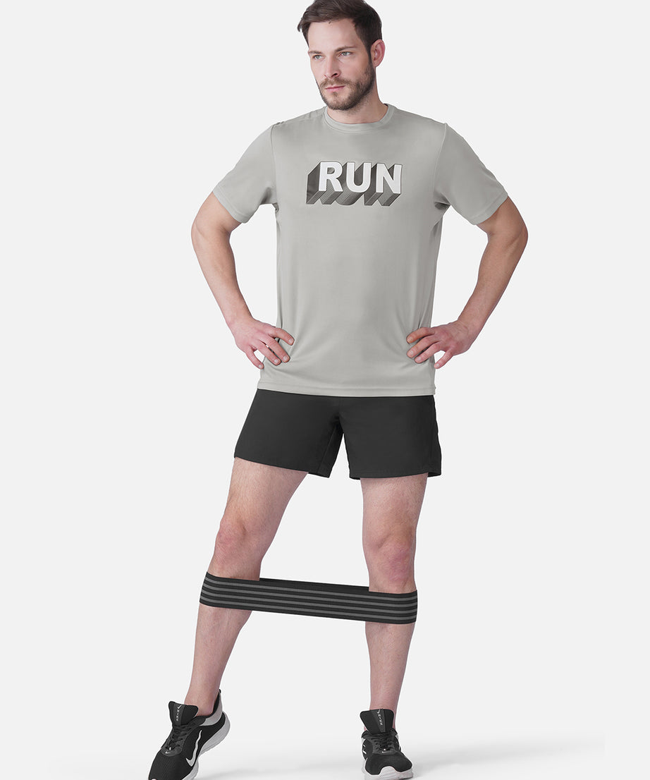 Running Golden Grey T-Shirt Slim Fit Men RWM2058