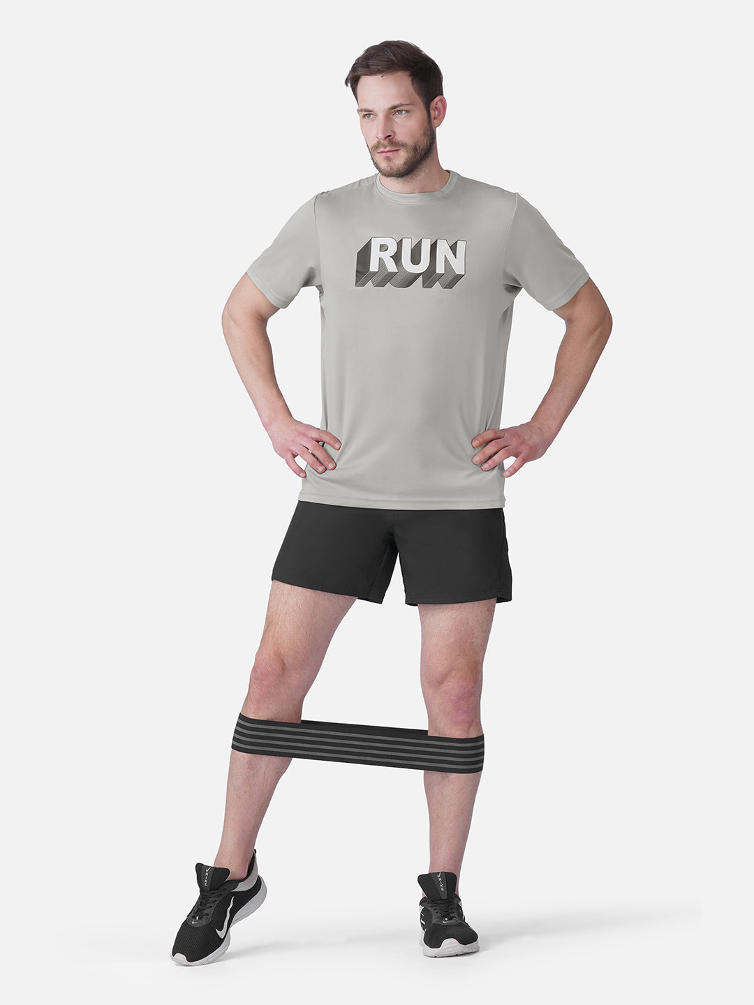 Running Golden Grey T-Shirt Slim Fit Men RWM2058