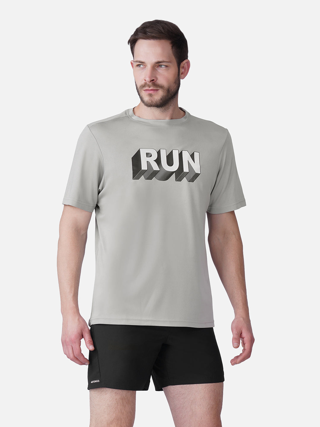 Running Golden Grey T-Shirt Slim Fit Men RWM2058