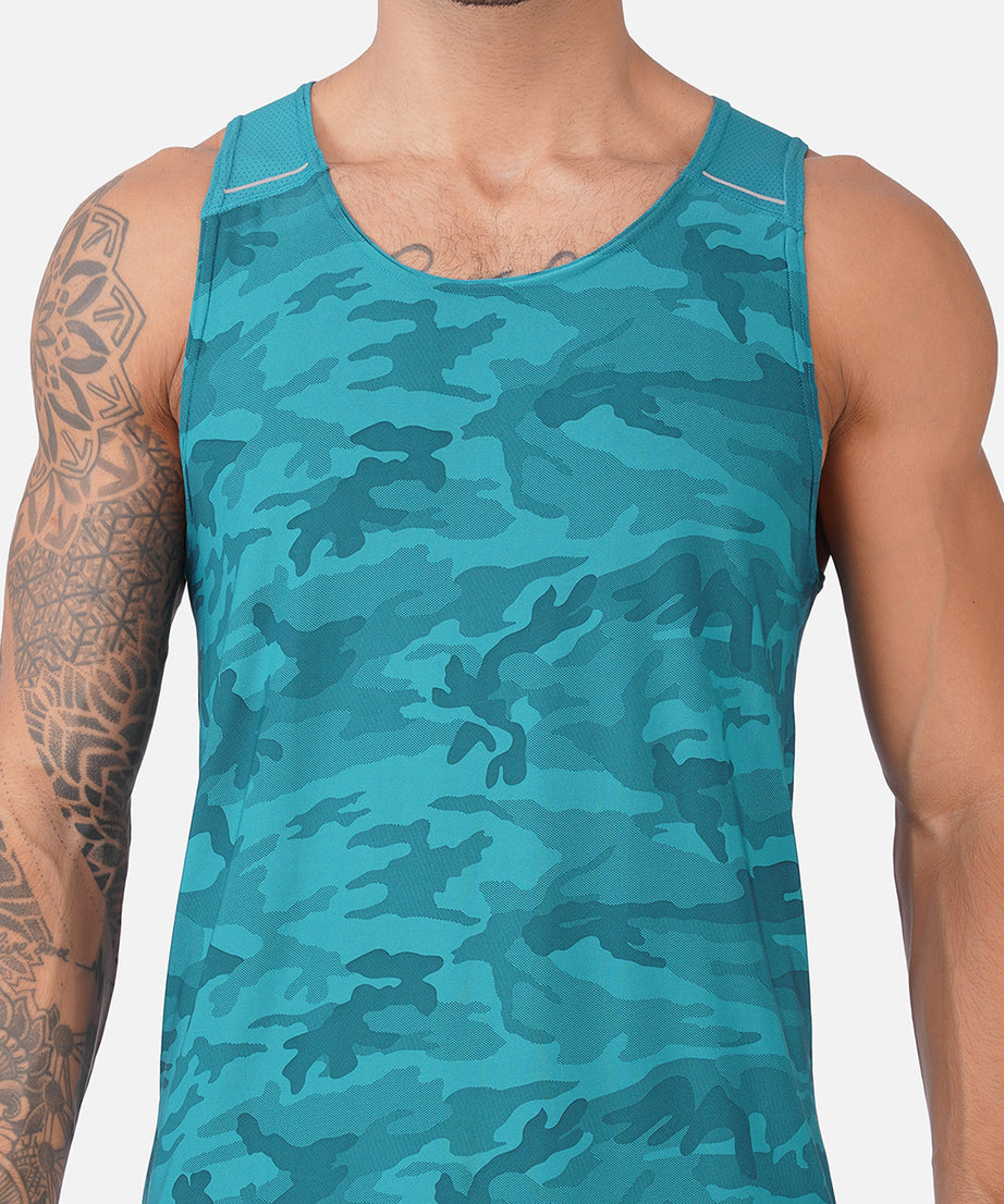 Camo Airforce Blue Men Vest