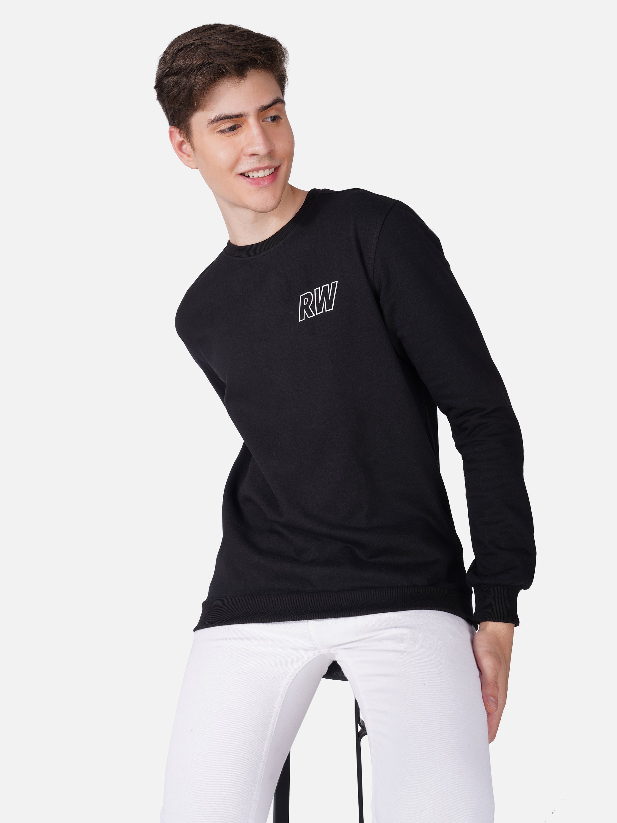 Fleece Black Sweatshirt RWM9011