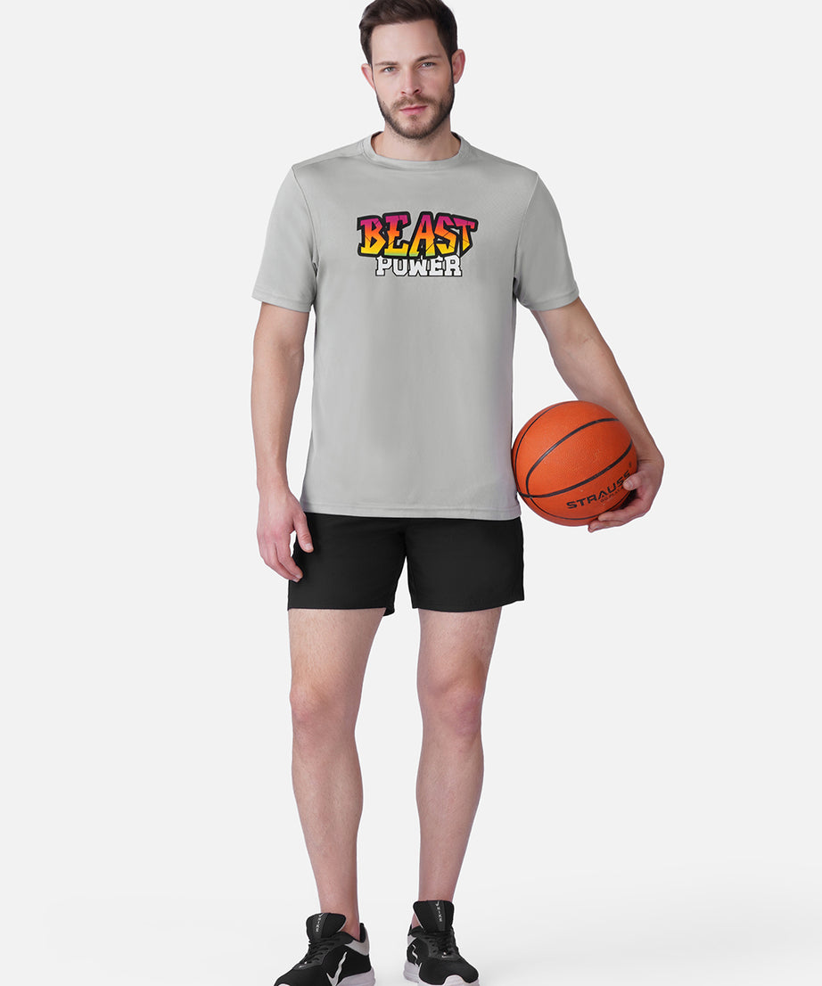 Gym Golden Grey T-Shirt Slim Fit Men RWM2054