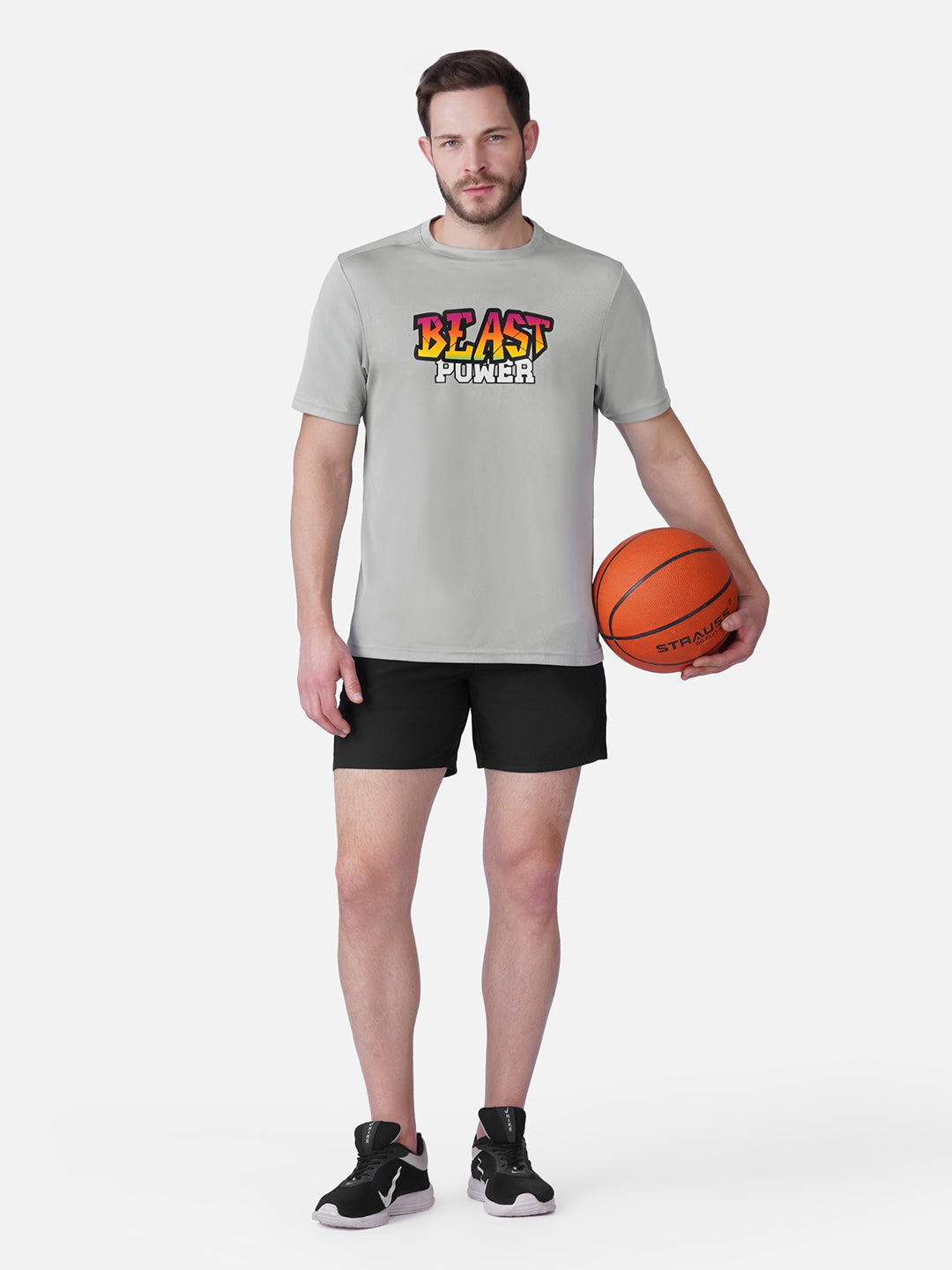 Gym Golden Grey T-Shirt Slim Fit Men RWM2054