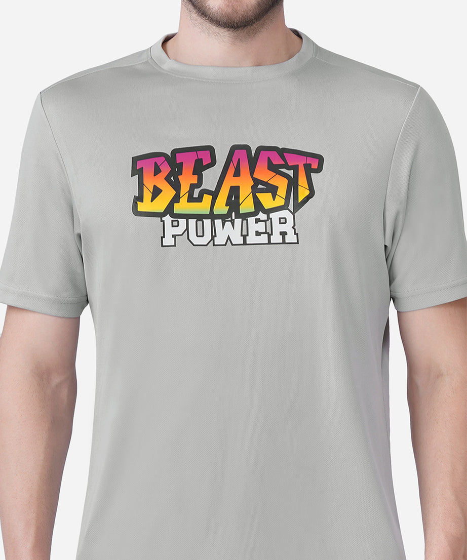 Gym Golden Grey T-Shirt Slim Fit Men RWM2054