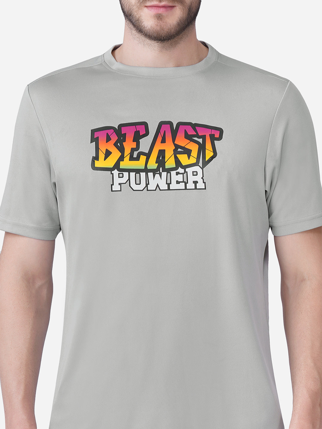 Gym Golden Grey T-Shirt Slim Fit Men RWM2054