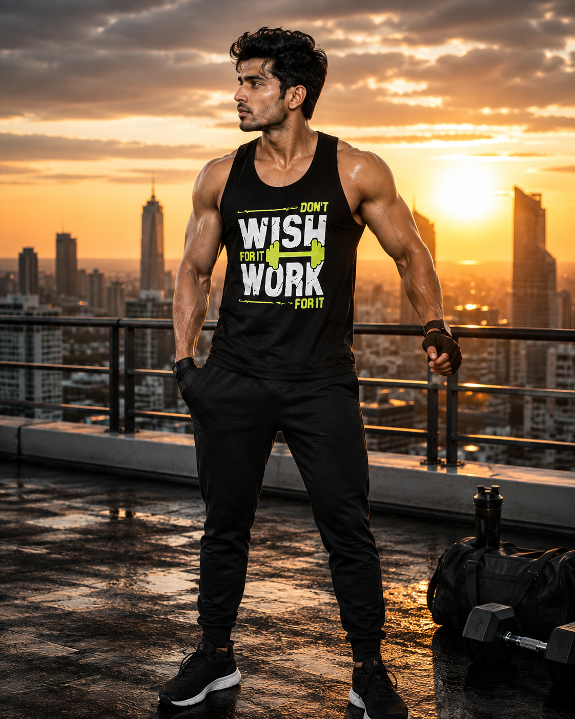 Wish Work Black Men Vest