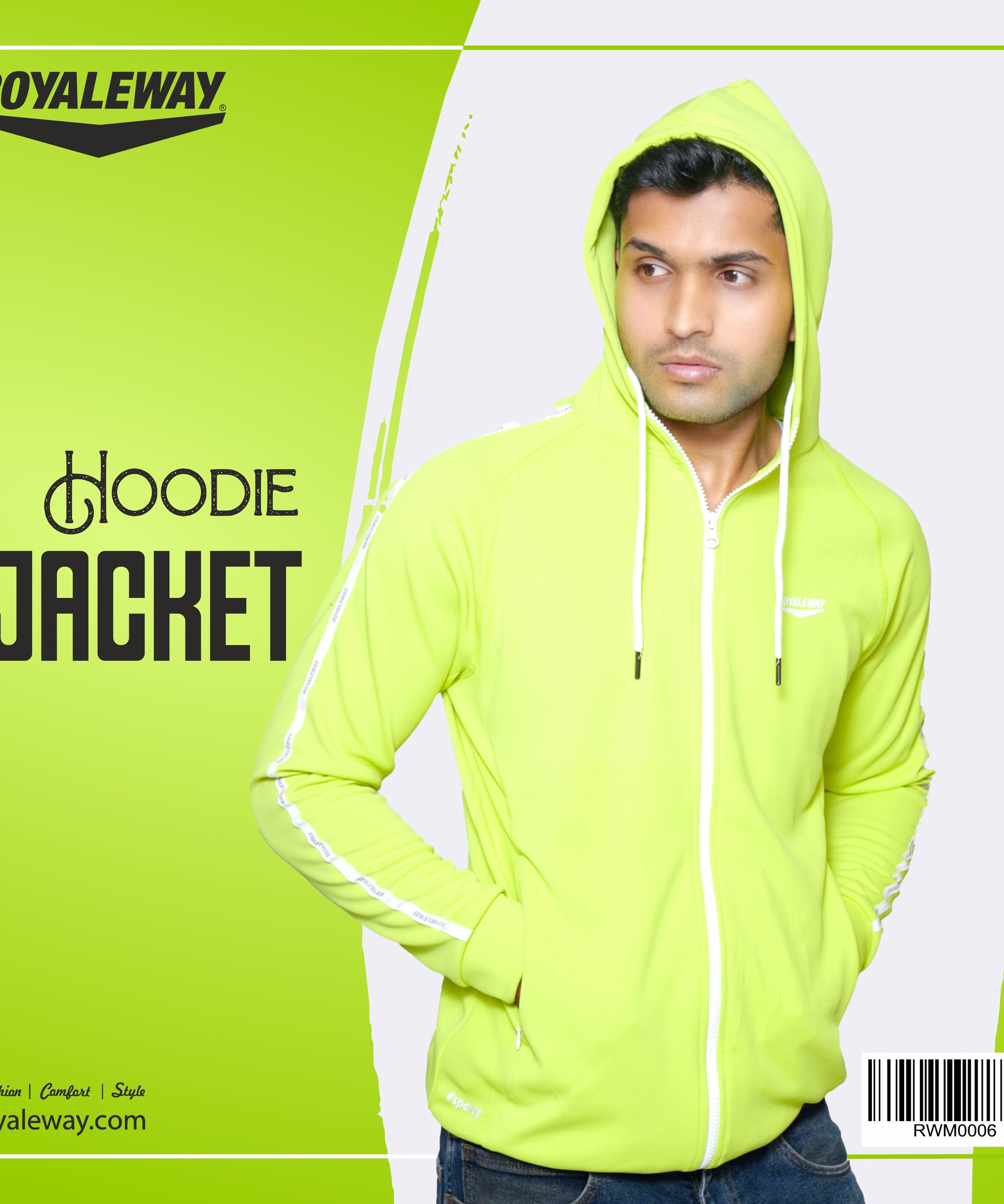 CrossFIT Neon Green Hoodie Jacket RWM0006 Hoodie Jacket - royaleway.com