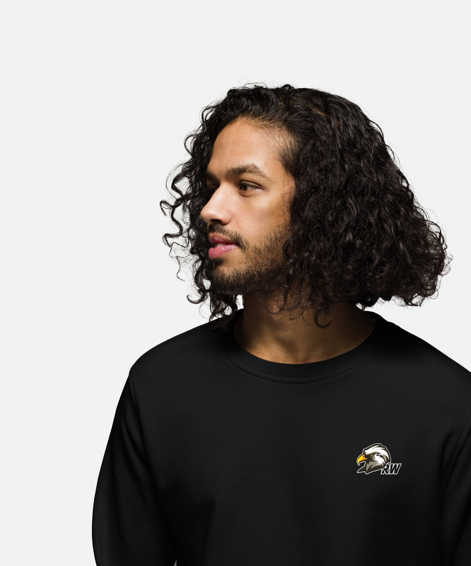Fleece Eagle Black Sweatshirt RWM9012 Sweatshirt - royaleway.com