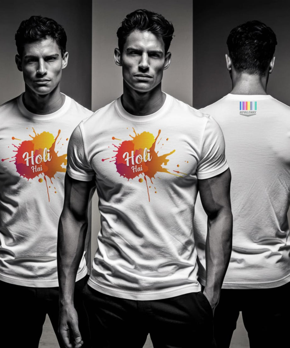 Slim Fit Holi T Shirt for Men RWM2044 T-Shirt - royaleway.com