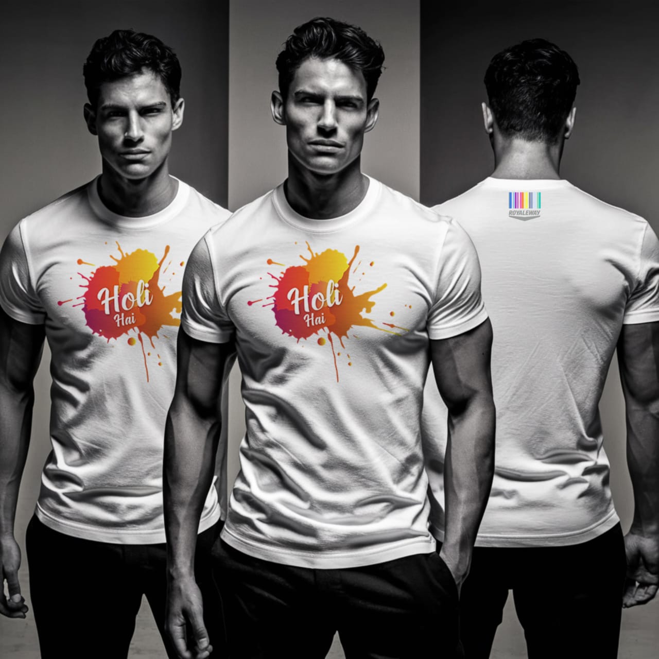 Slim Fit Holi T Shirt for Men RWM2044 T-Shirt - royaleway.com