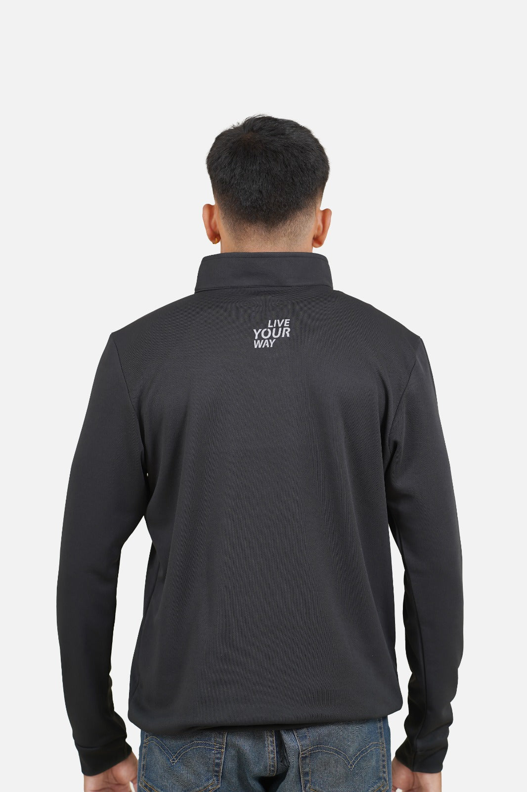 CrossFIT Neon Orange Black Half Zipper Jacket RWM6002 Half Zipper Jacket - royaleway.com