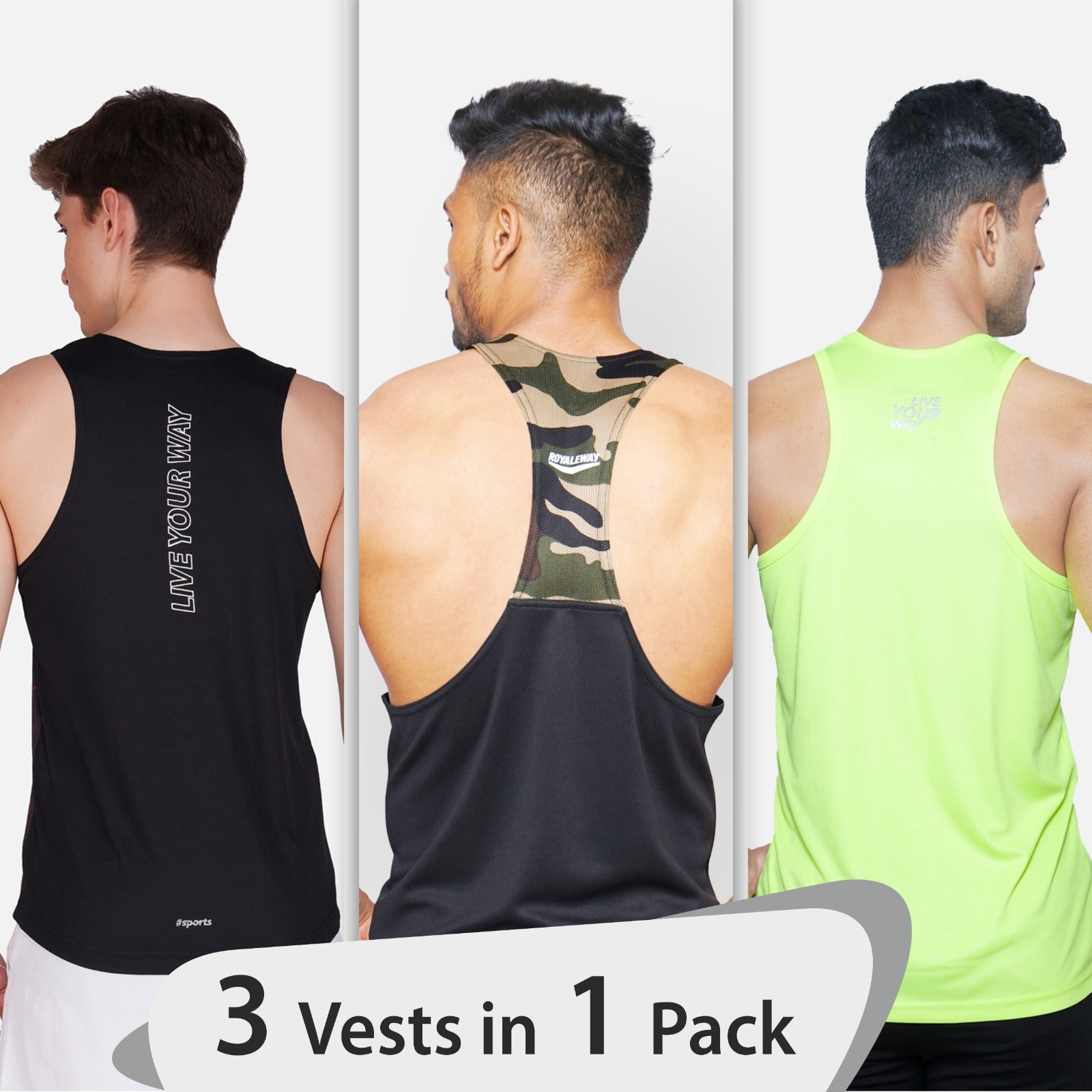 3 Vests in 1 Pack Vests Bundle - royaleway.com