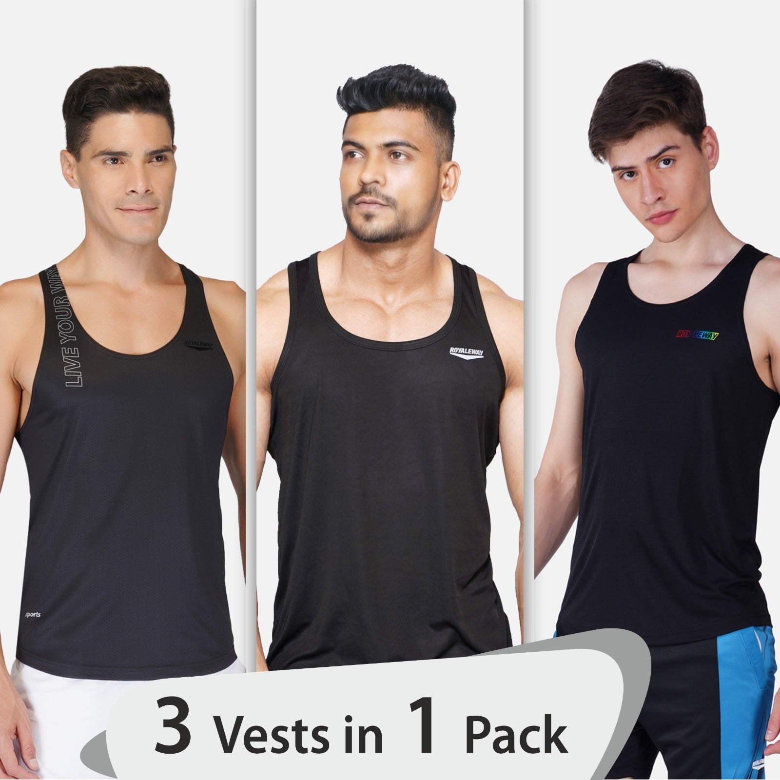 3 Vests in 1 Pack Vests Bundle - royaleway.com