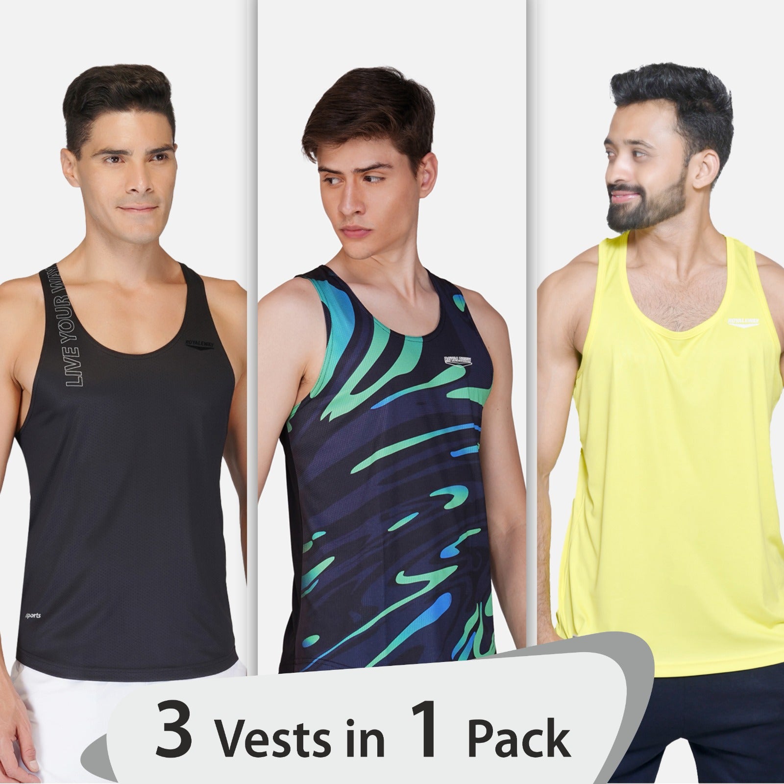 3 Vests in 1 Pack Vests Bundle - royaleway.com