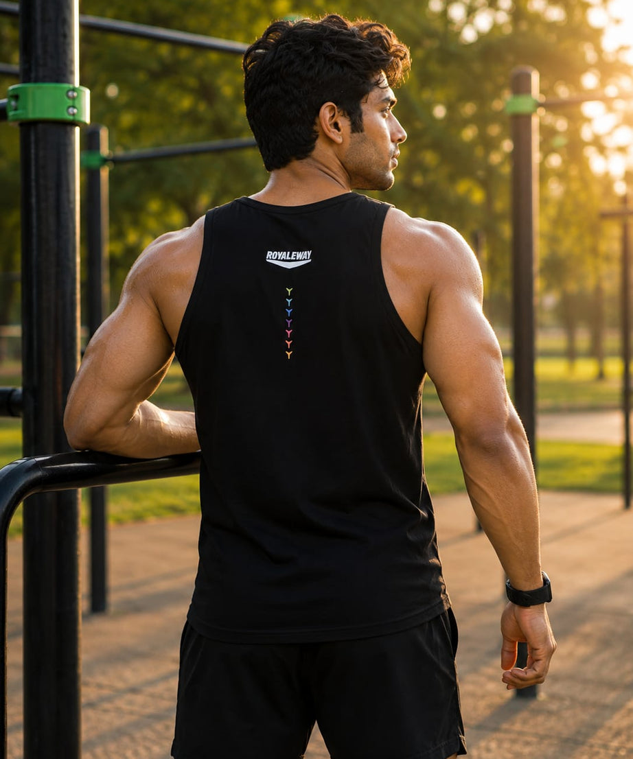 Work Hard Black Men Vest