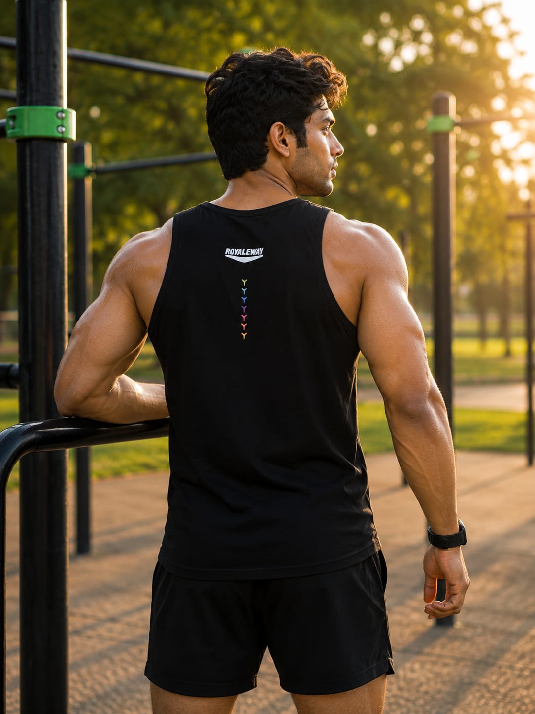 Work Hard Black Men Vest