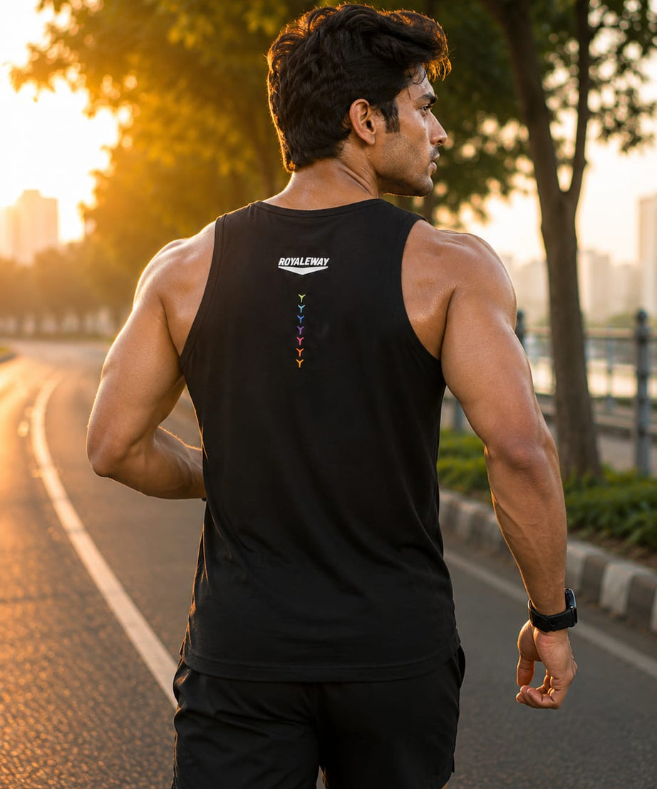Work Hard Black Men Vest