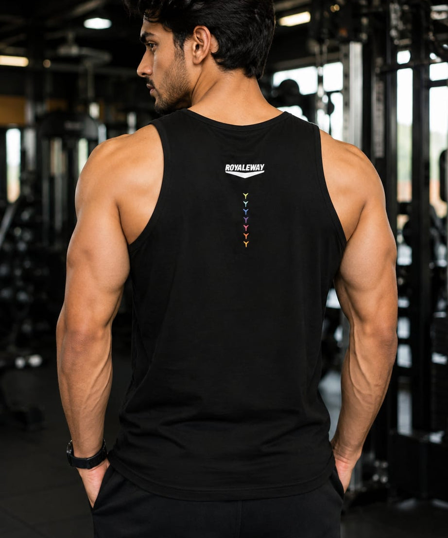 Work Hard Black Men Vest