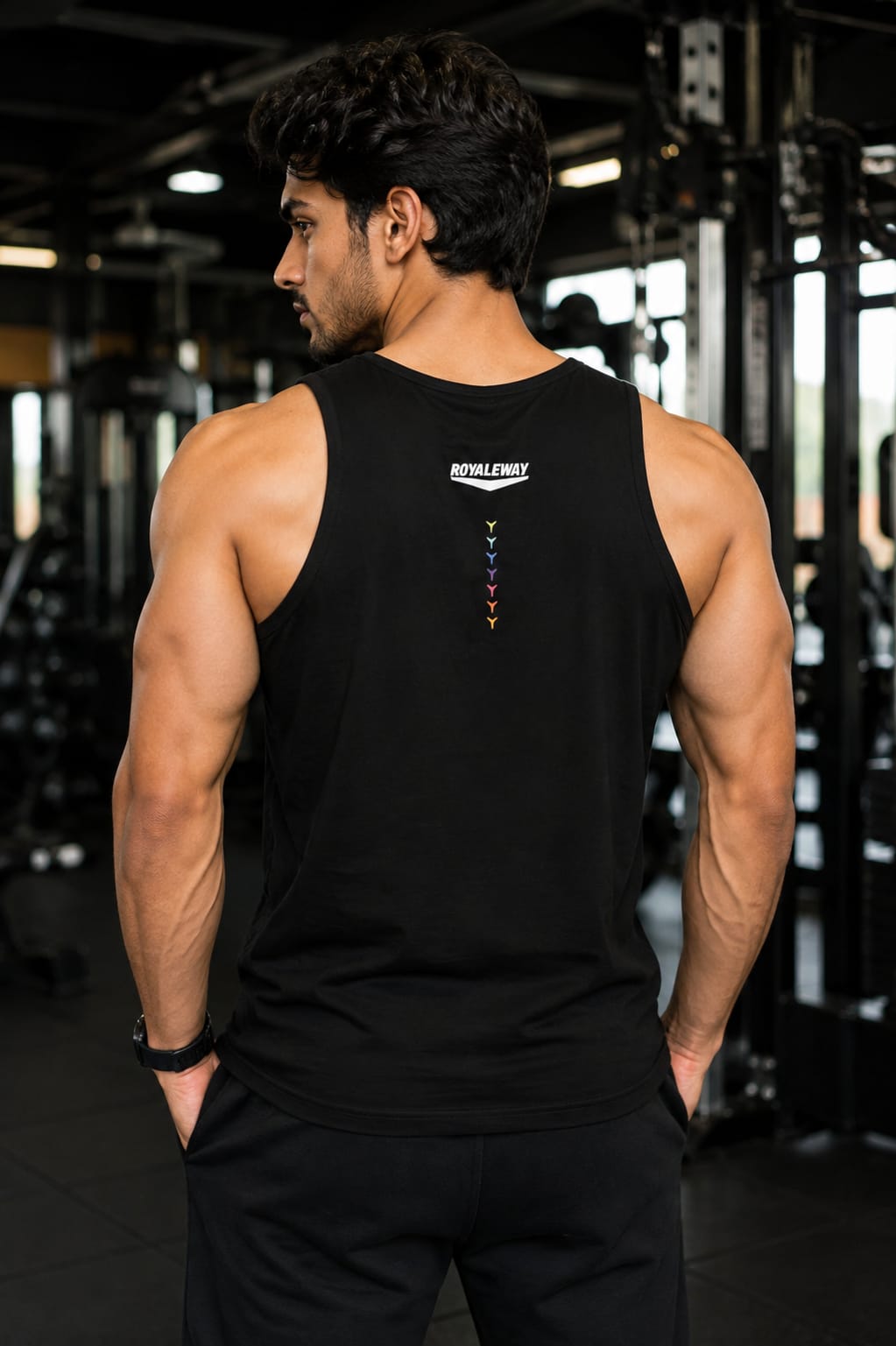 Work Hard Black Men Vest