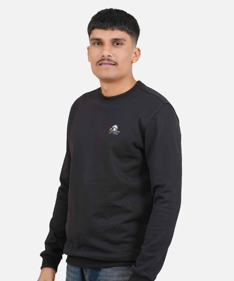 Fleece Eagle Black Sweatshirt RWM9012