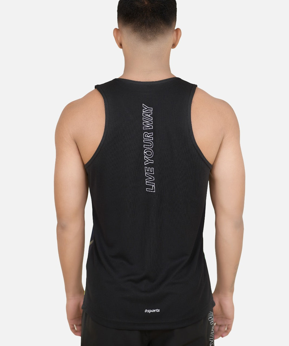 DriCHEX Neon Yellow & Black Vest for Men RWM4035