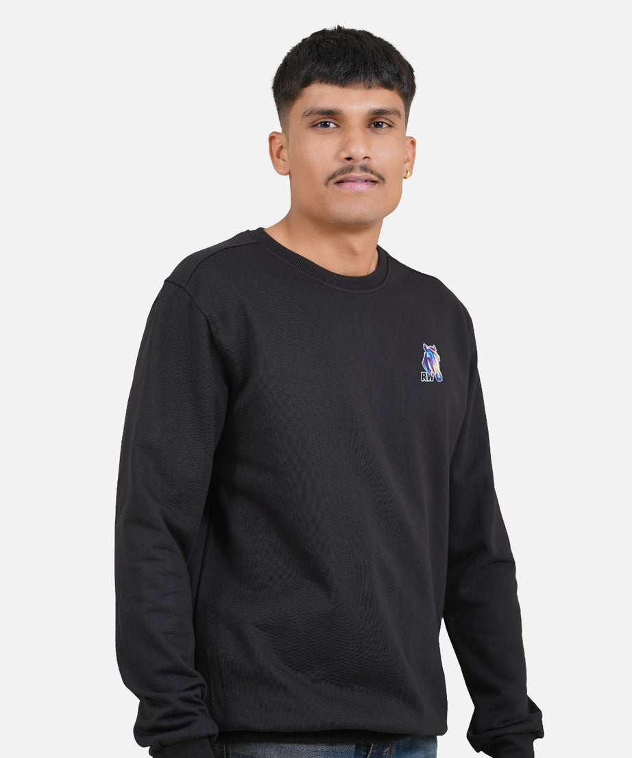 Fleece Horse Black Sweatshirt RWM9013