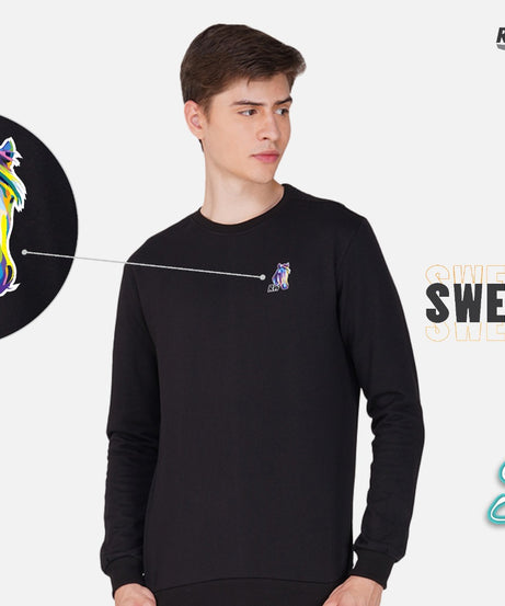 Fleece Horse Black Sweatshirt RWM9013