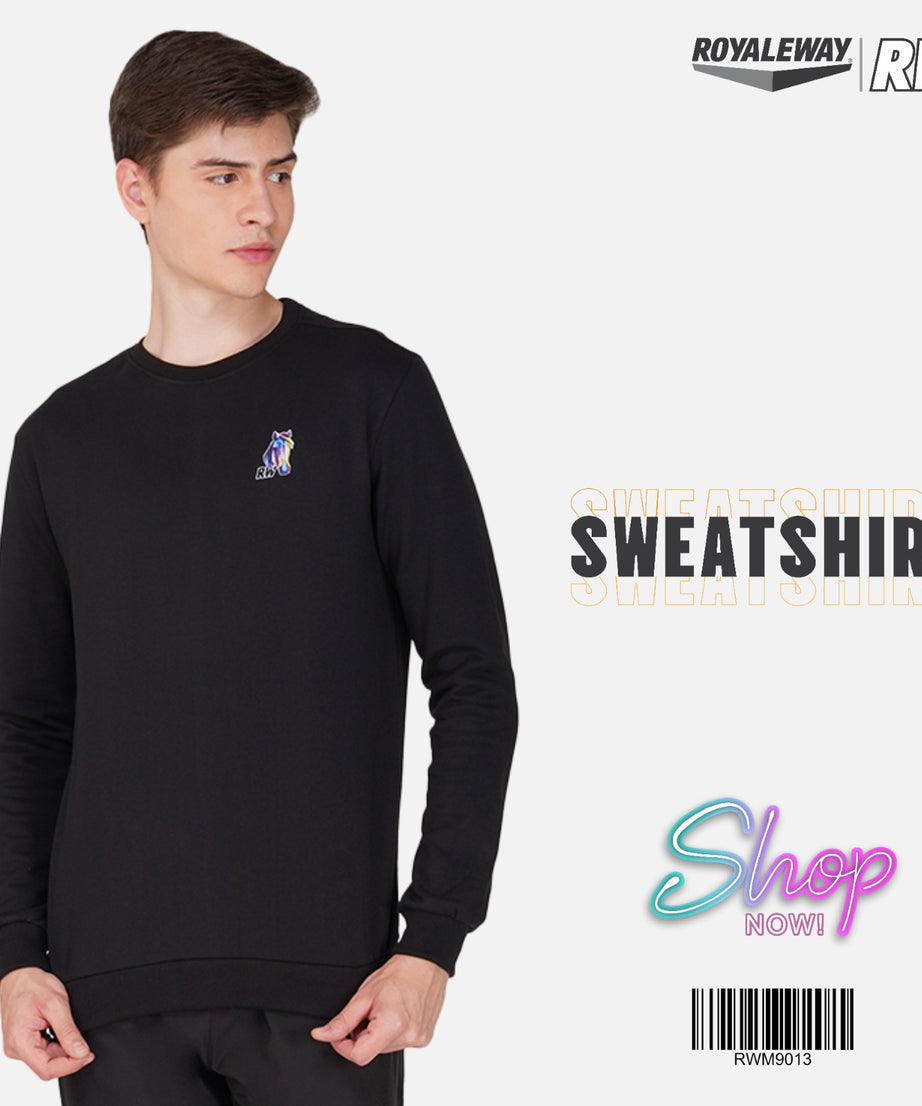 Fleece Horse Black Sweatshirt RWM9013