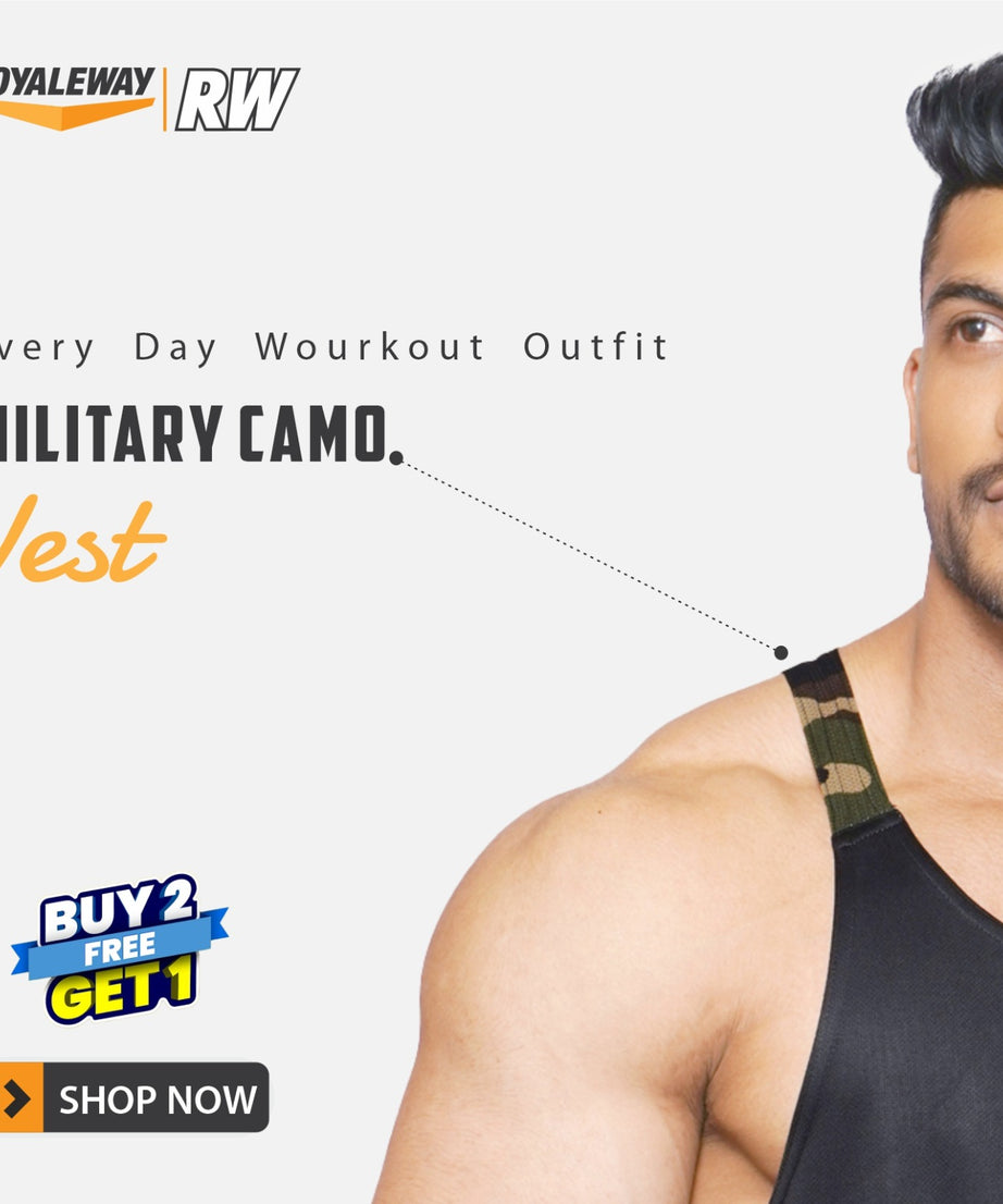 Camouflage Black Gym Sando RWM4003