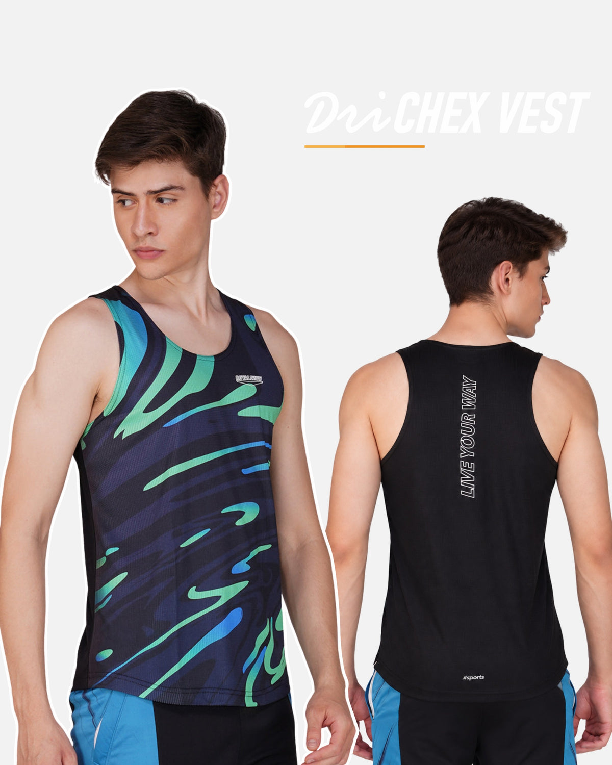 DriCHEX Neon Green & Black Vest for Men