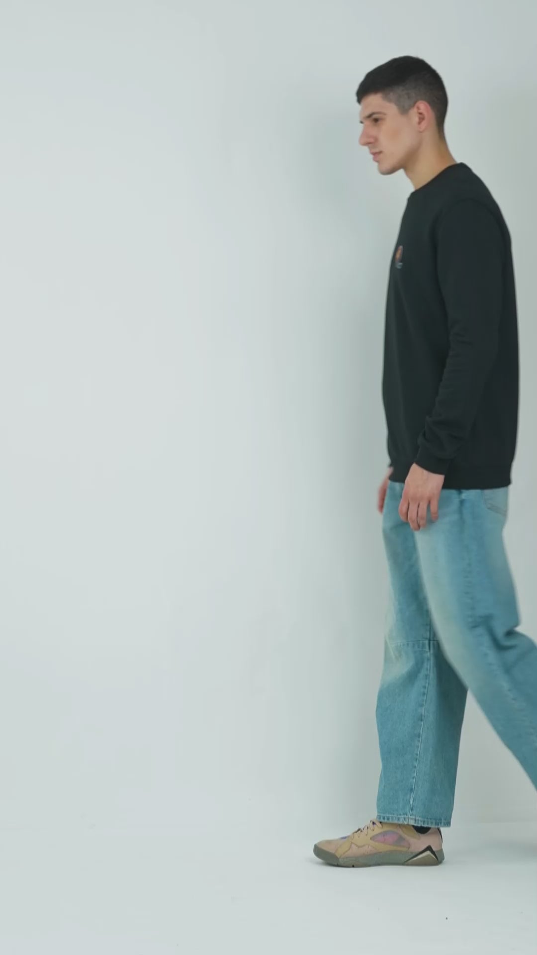 Fleece Lion Black Sweatshirt RWM9014