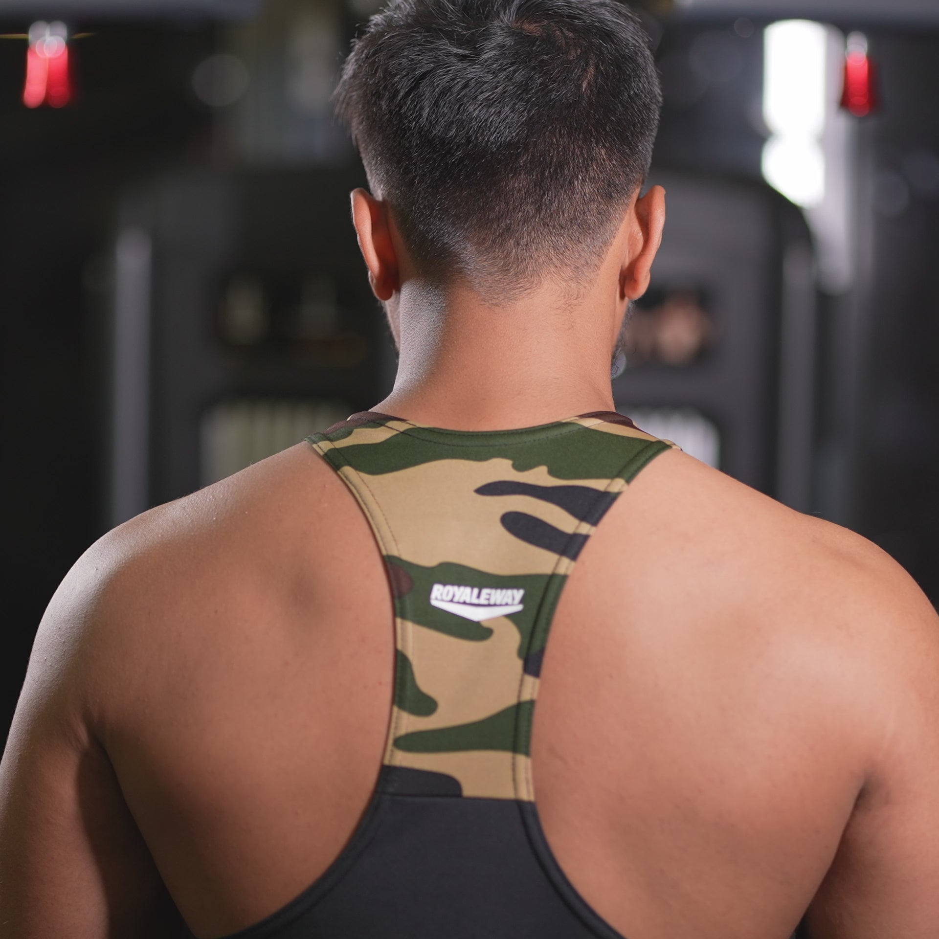 Camouflage Black Gym Sando RWM4003