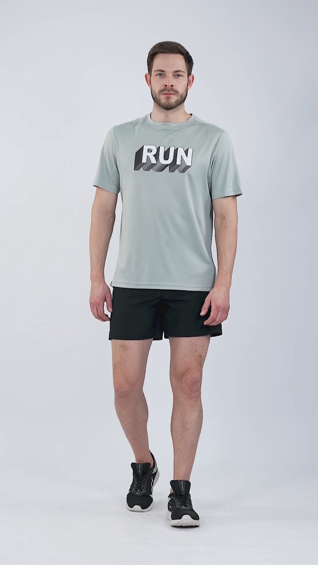 Running Golden Grey T-Shirt Slim Fit Men RWM2058